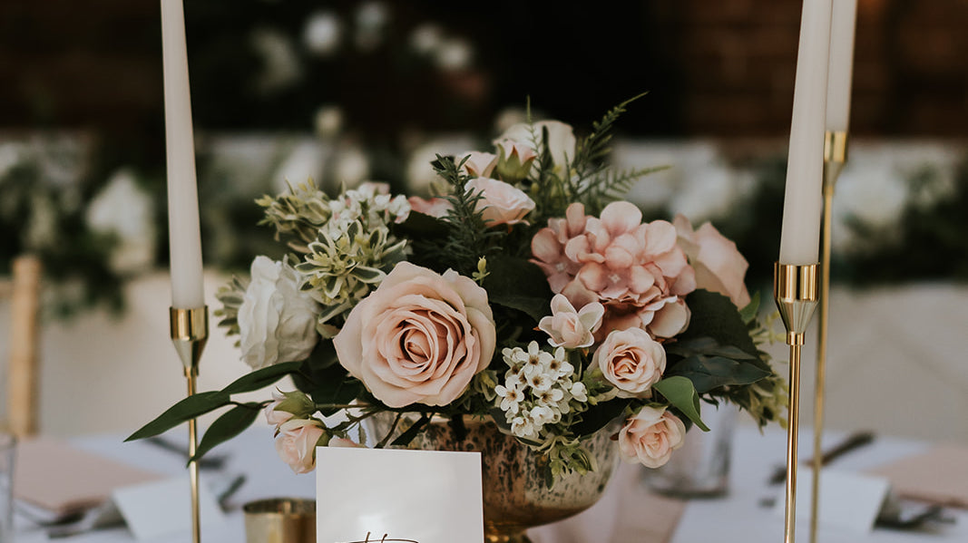 White, Nude and greenery wedding decor within an orangery