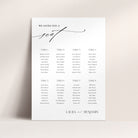Modern Wedding Table Plan in White - Belgravia Collection, Elle Bee Design