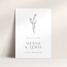 Modern Floral Monogram Wedding Welcome Sign in White - Burley Collection, Elle Bee Design