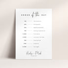 Modern Large Wedding Itinerary Sign in White - Chelsea Collection, Elle Bee Design