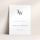Monogram Wedding Welcome Sign - Hoxton Collection, Elle Bee Design