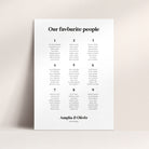 Modern Retro Wedding Table Plan in White - Soho Collection, Elle Bee Design