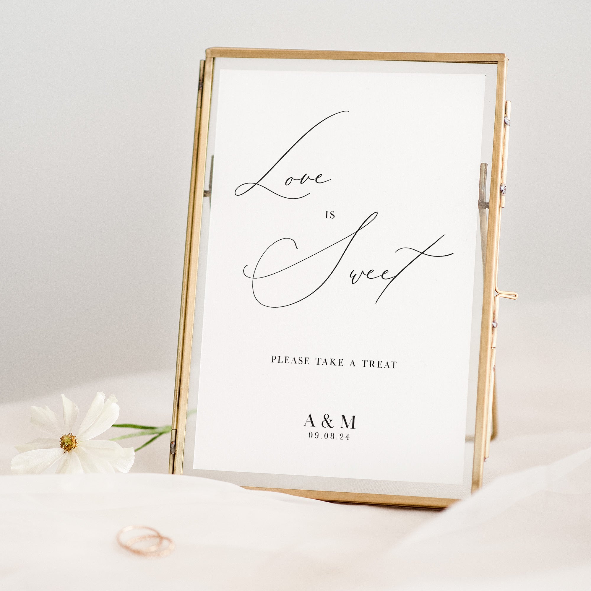 Love is Sweet Sweet Cart Sign for Wedding Reception