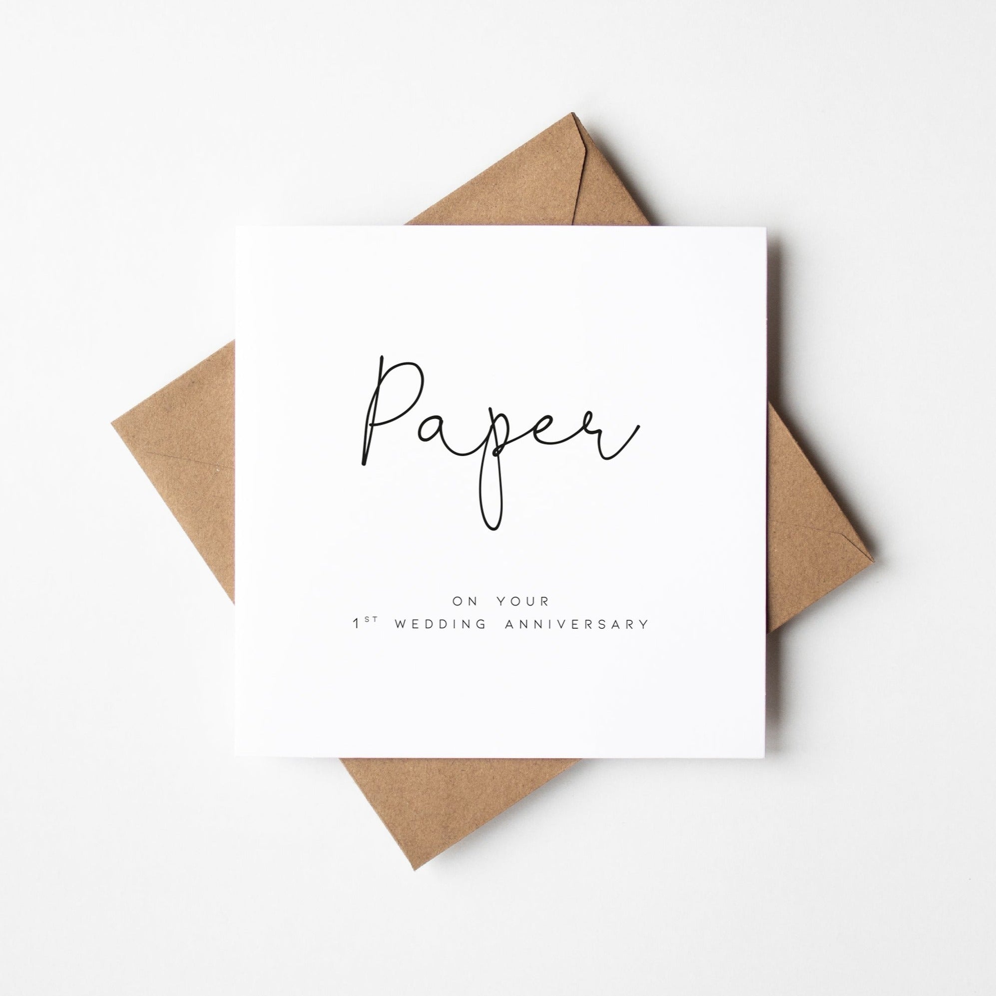 First paper wedding anniversary card