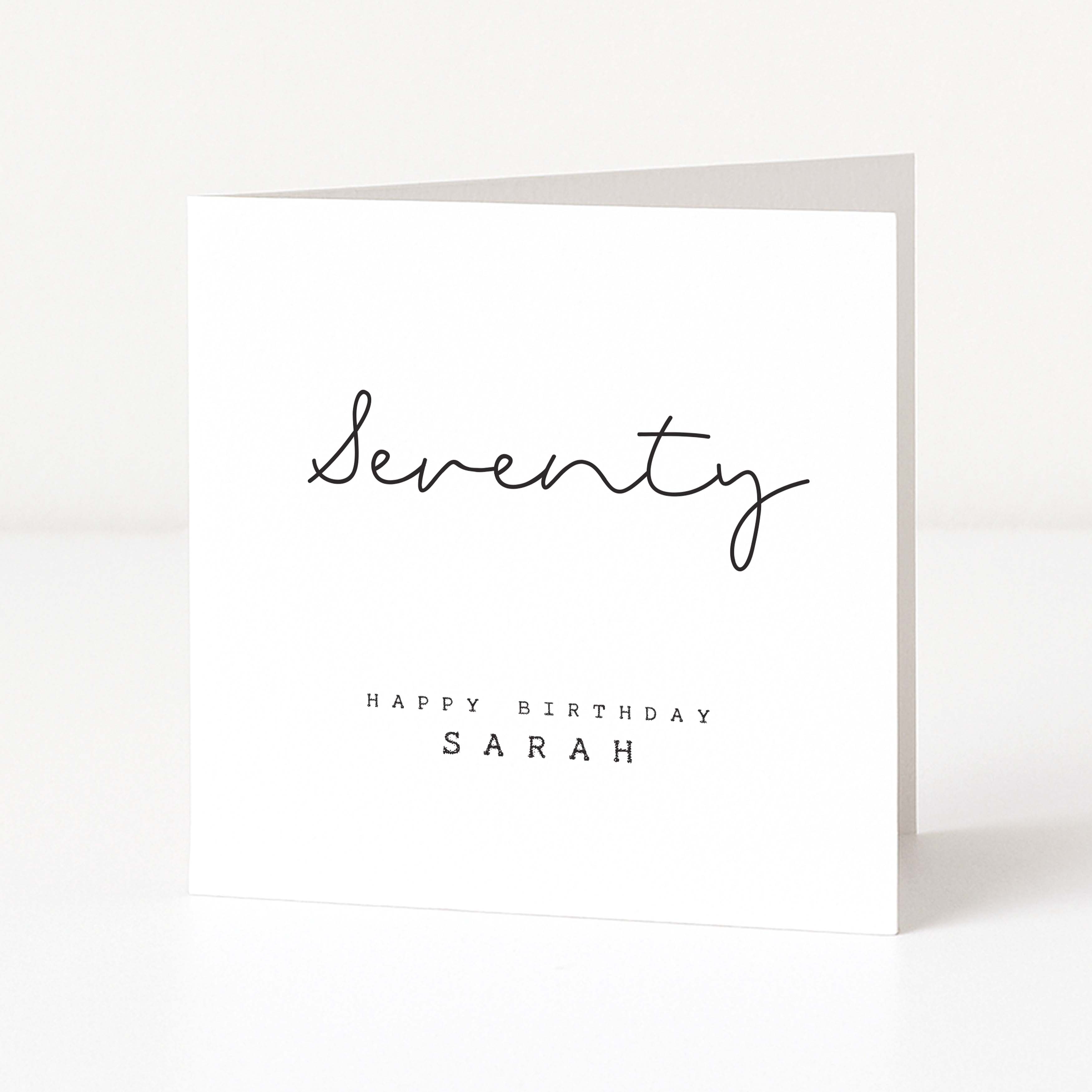 Personalised Birthday Card for 70th