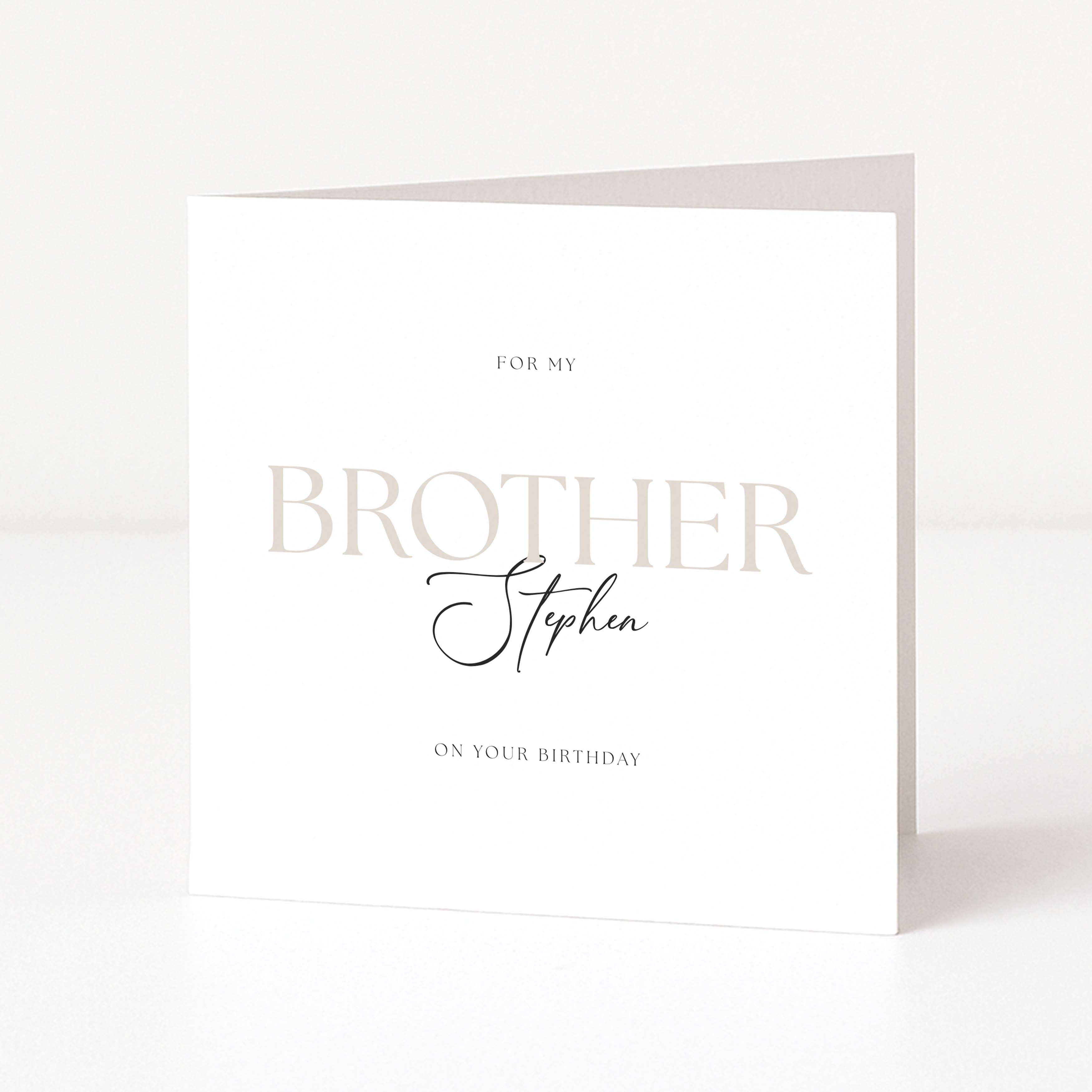 Greeting card for brother on a white background