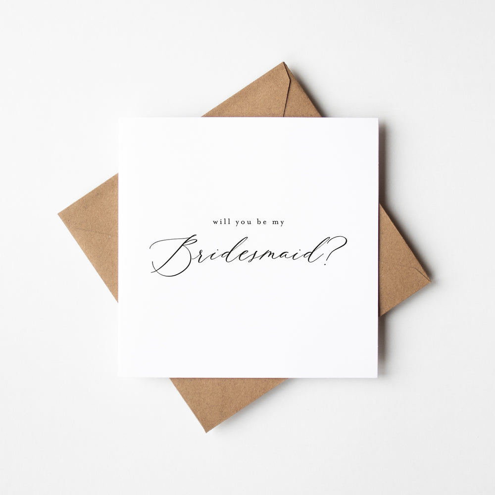 Simple Be My Bridesmaid Card