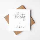 Personalised Modern 30th Birthday Card
