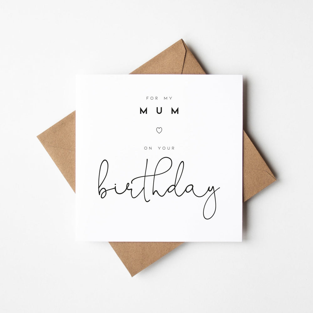 modern birthday card for mum