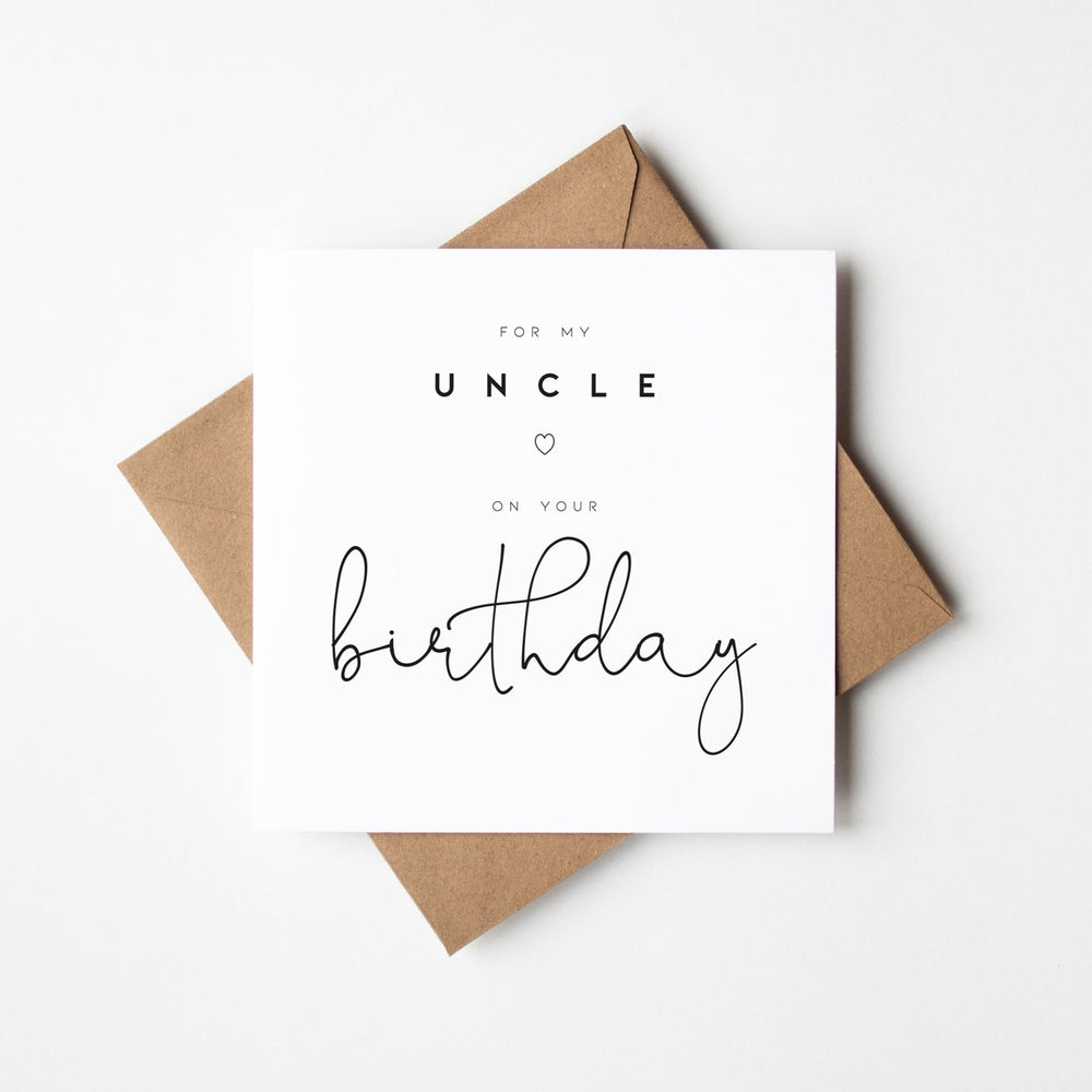Modern birthday card for uncle
