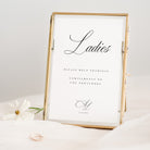 Ladies toiletries sign for wedding