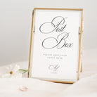 Elegant Wedding Post Box Sign for Evening Reception