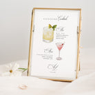 Signature Cocktails Drinks Menu for Wedding Reception