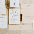 Contemporary Script Wedding Invitation Suite - Brentwood Collection, Elle Bee Design