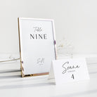 Simple Modern Wedding Table Numbers - Brentwood Collection, Elle Bee Design
