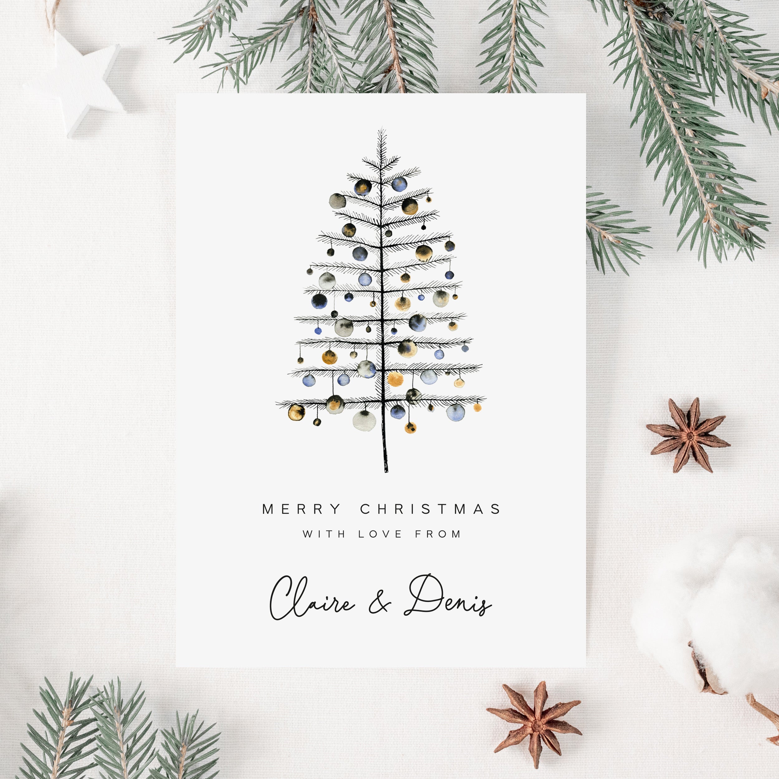Abstract Christmas Tree Christmas Card Pack - Elle Bee Design