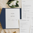 Modern Navy Pocketfold Wedding Invitation Suite - Camden Collection, Elle Bee Design