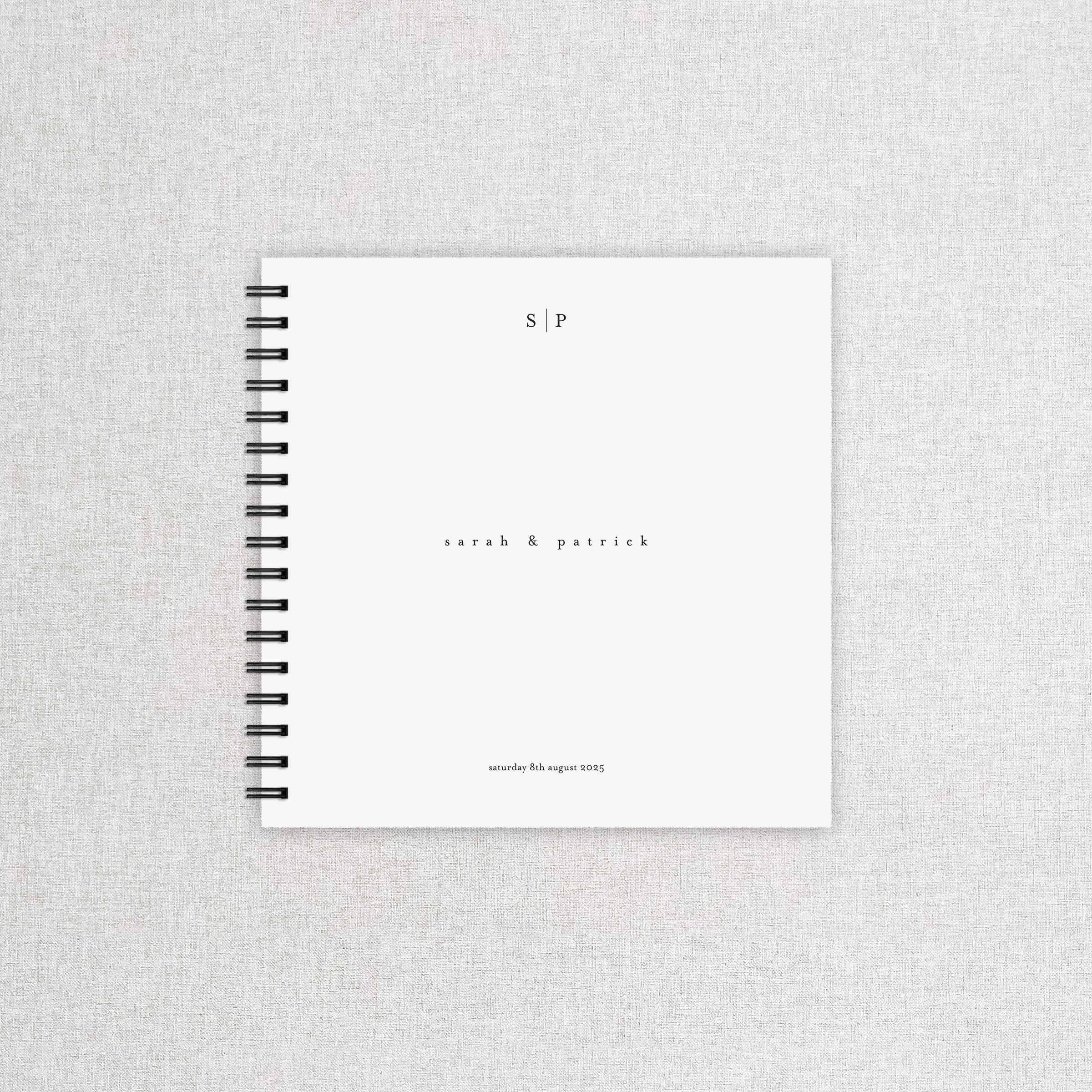 Contemporary Monogram Wedding Guest Book - Chancery Lane Collection, Elle Bee Design