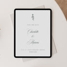 Elegant Floral Digital Save the Date in White - Charlotte Collection