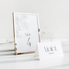 Modern Floral Wedding Table Number Card - Clapham Collection, Elle Bee Design