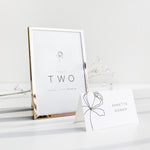Modern Abstract Floral Wedding Table Number - Covent Garden Collection, Elle Bee Design