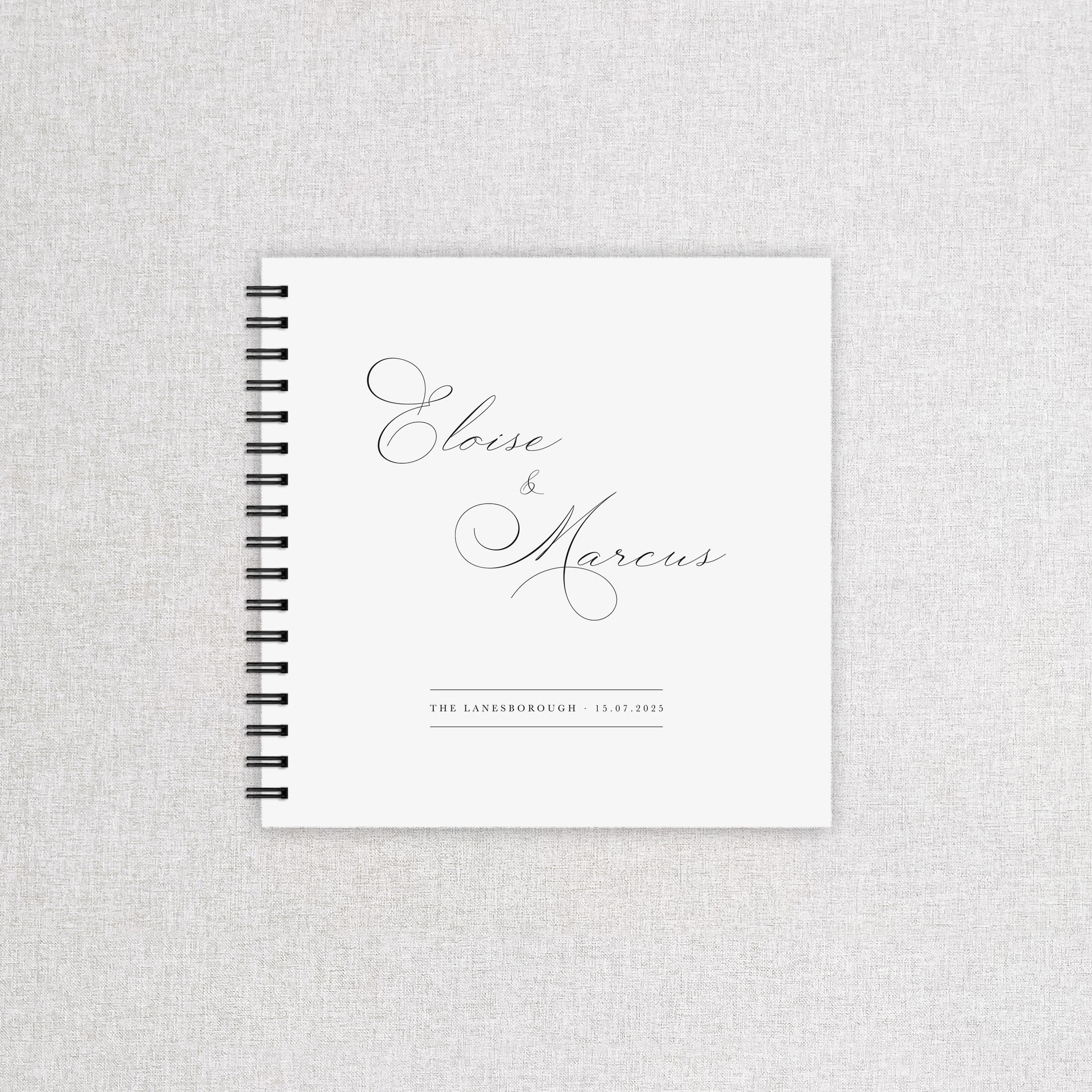 Elegant Calligraphy Wedding Guest Book - Eloise Collection, Elle Bee Design