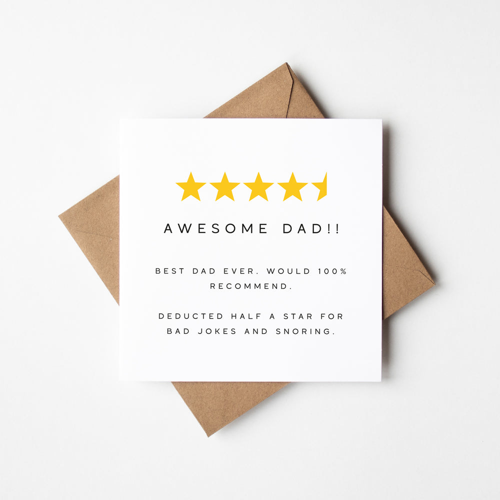 Funny Product Review Father's Day Card