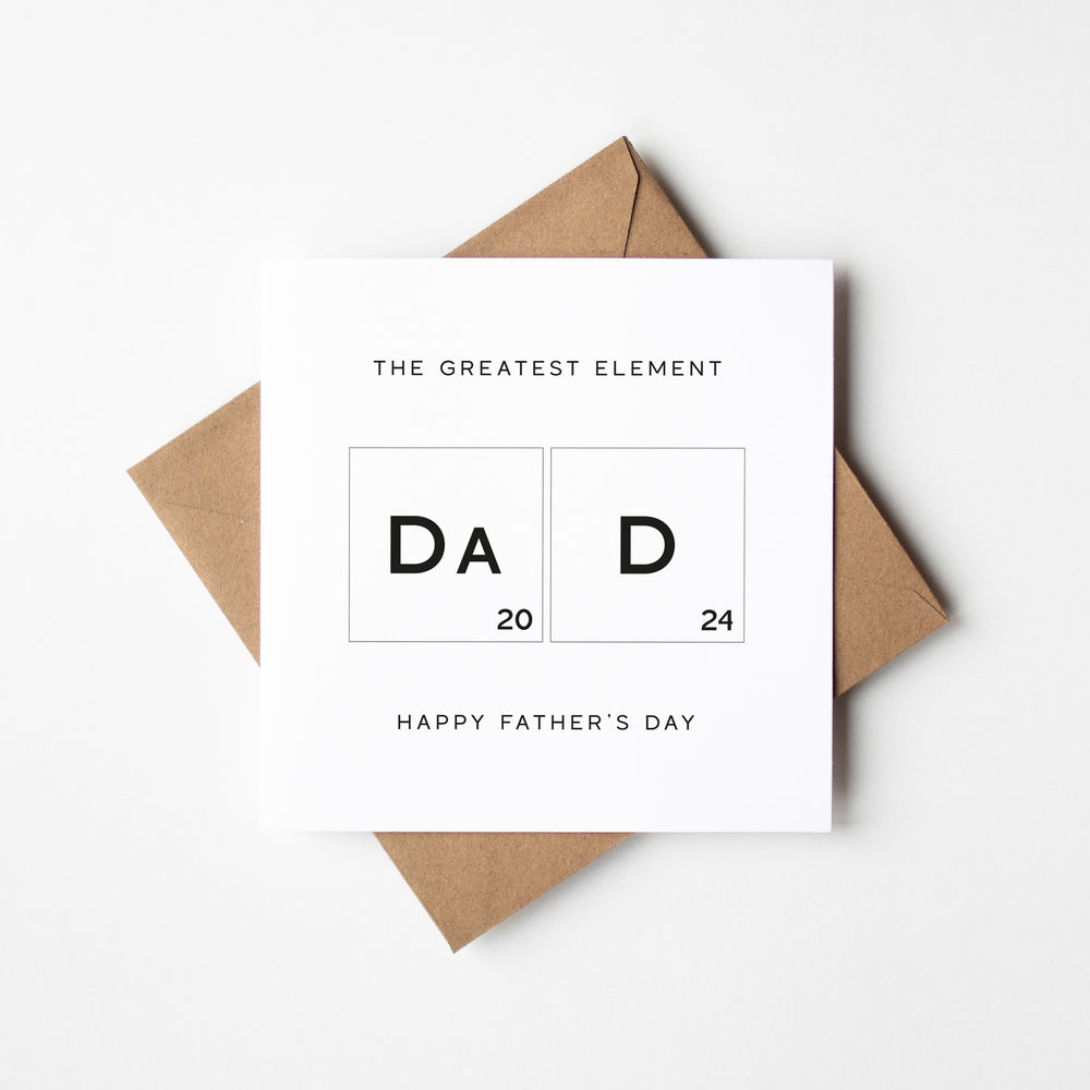 Periodic Table Father's Day Card