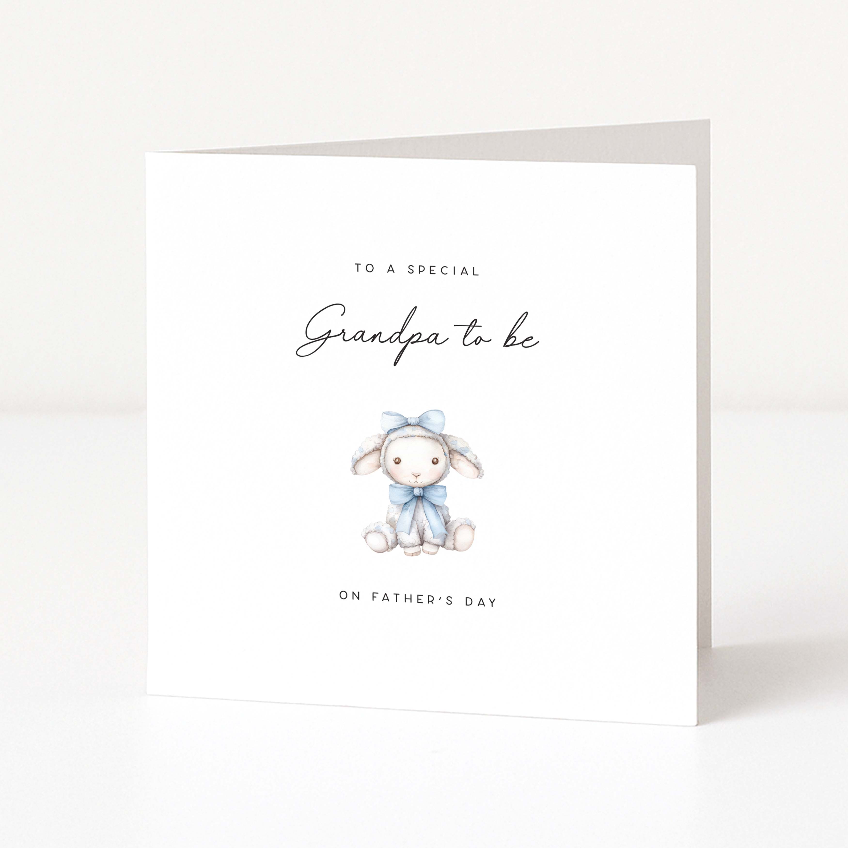 Greeting card for a special grandpa to be on Father's Day with a cartoon lamb and text.