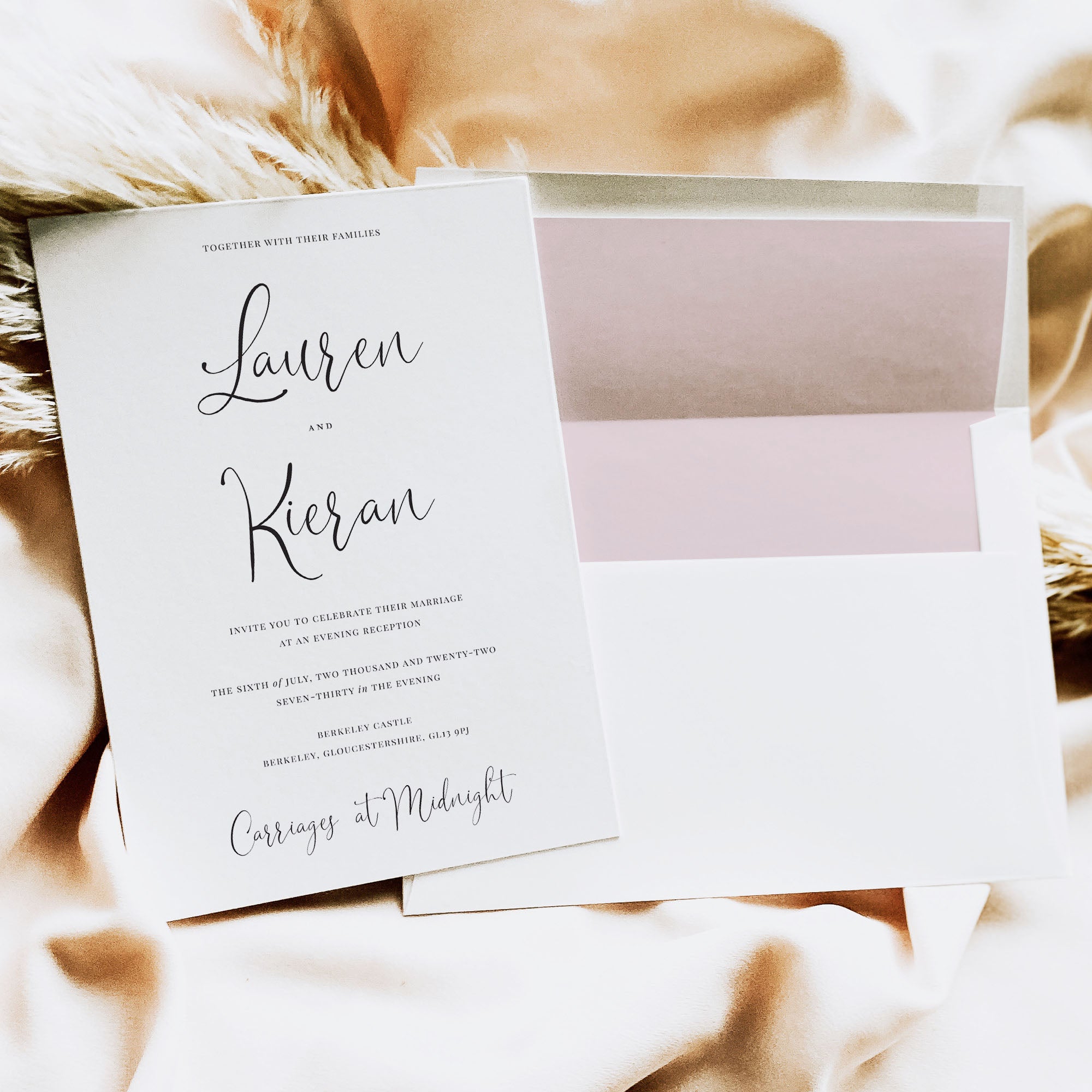Elegant Evening Wedding Invitation - Finchley Collection, Elle Bee Design