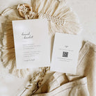 Modern Evening Wedding Invitation with QR Code RSVP - Hannah Collection, Elle Bee Design