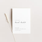 Simple and Modern Wedding Save the Date Card - Hannah Collection, Elle Bee Design