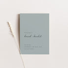 Simple and Modern Wedding Save the Date Card in Grey - Hannah Collection, Elle Bee Design