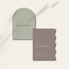 Modern arched and shaped save the date cards for wedding - Hannah collection, Elle Bee Design