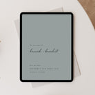 Modern Digital Save the Date for Wedding in Grey - Hannah Collection, Elle Bee Design