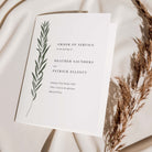 Elegant Botanical Wedding Order of Service Booklet - Heather Collection, Elle Bee Design