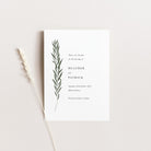 Classic Botanical Save the Date Card in White - Heather Collection, Elle Bee Design