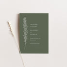 Classic Botanical Save the Date Card in Sequoia Green - Heather Collection, Elle Bee Design
