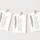 Botanical Wedding Table Plan Cards - Heather Collection, Elle Bee Design
