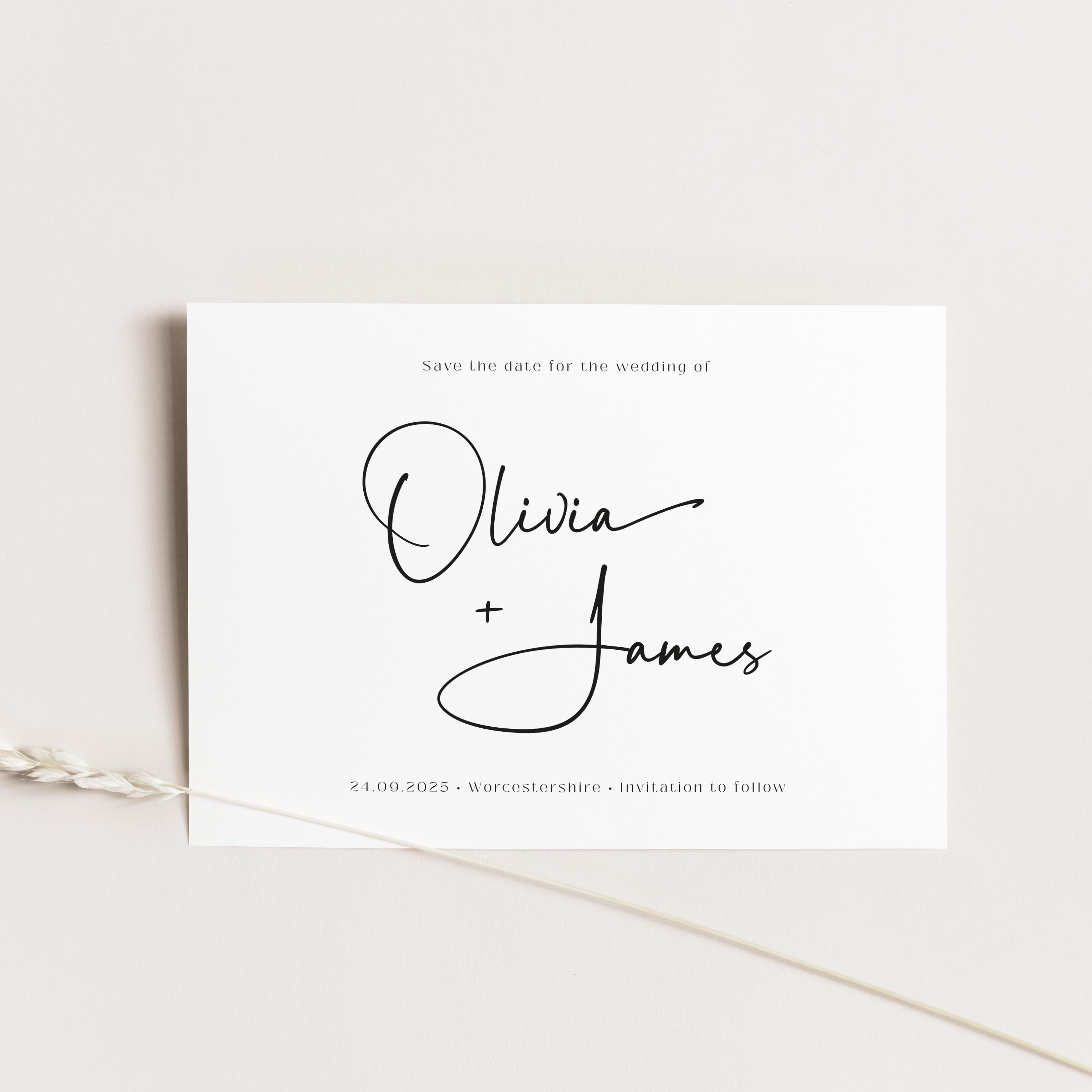 Modern Wedding Save the Date Card - Islington Collection, Elle Bee Design