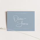 Modern Wedding Save the Date Card in Steel with White Ink - Islington Collection, Elle Bee Design