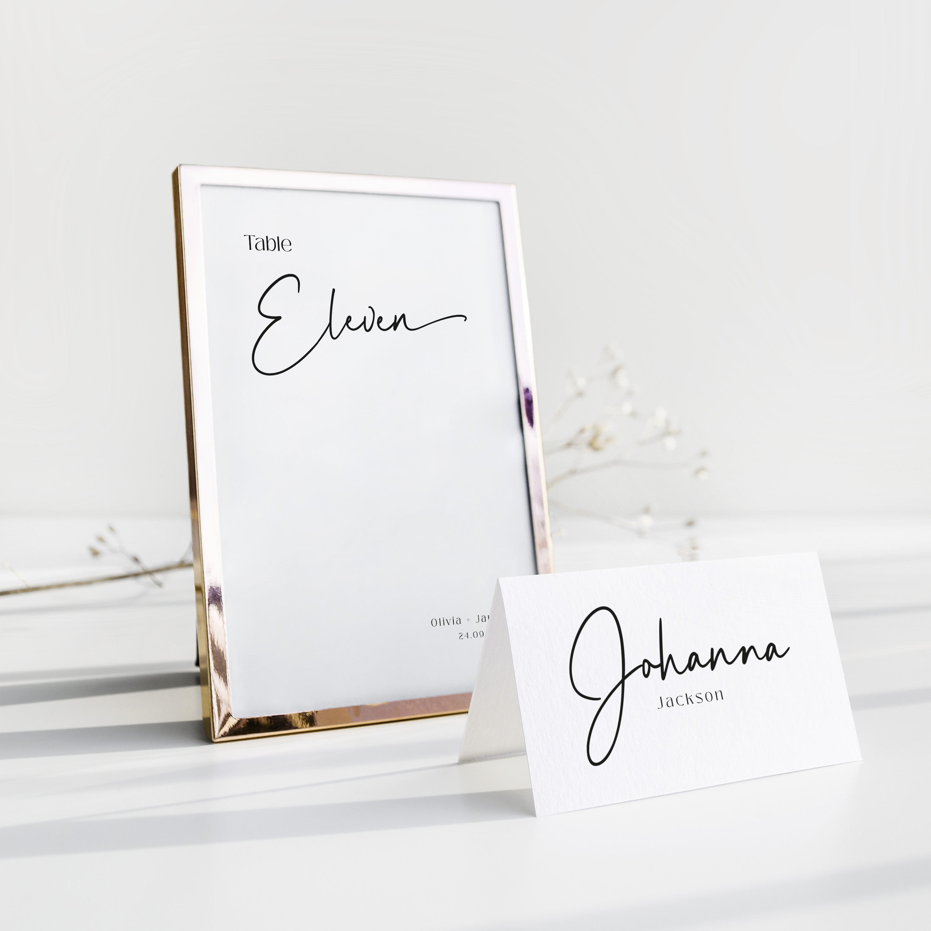 Modern Script Wedding Table Numbers - Islington Collection, Elle Bee Design