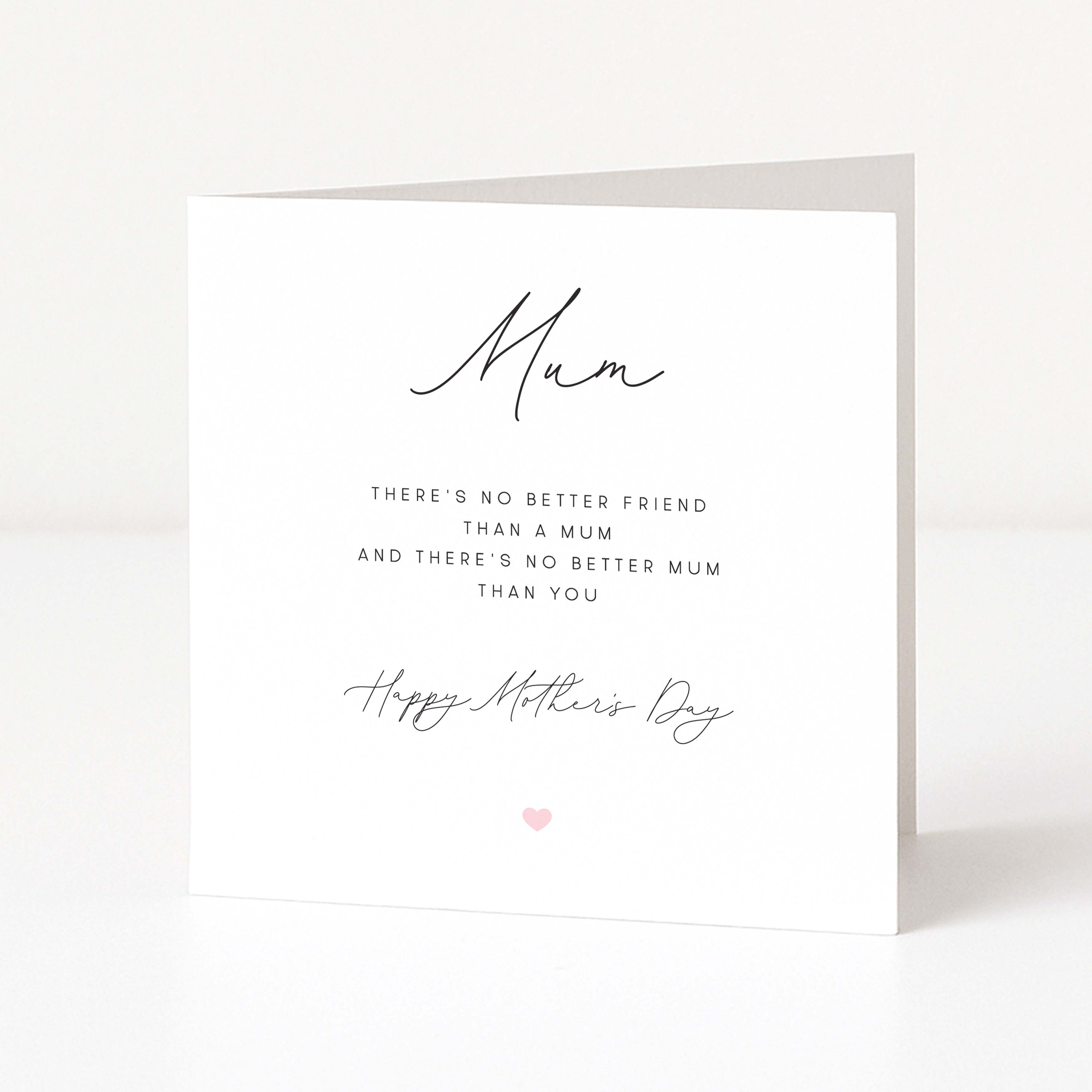 No better friend mother's day greeting card