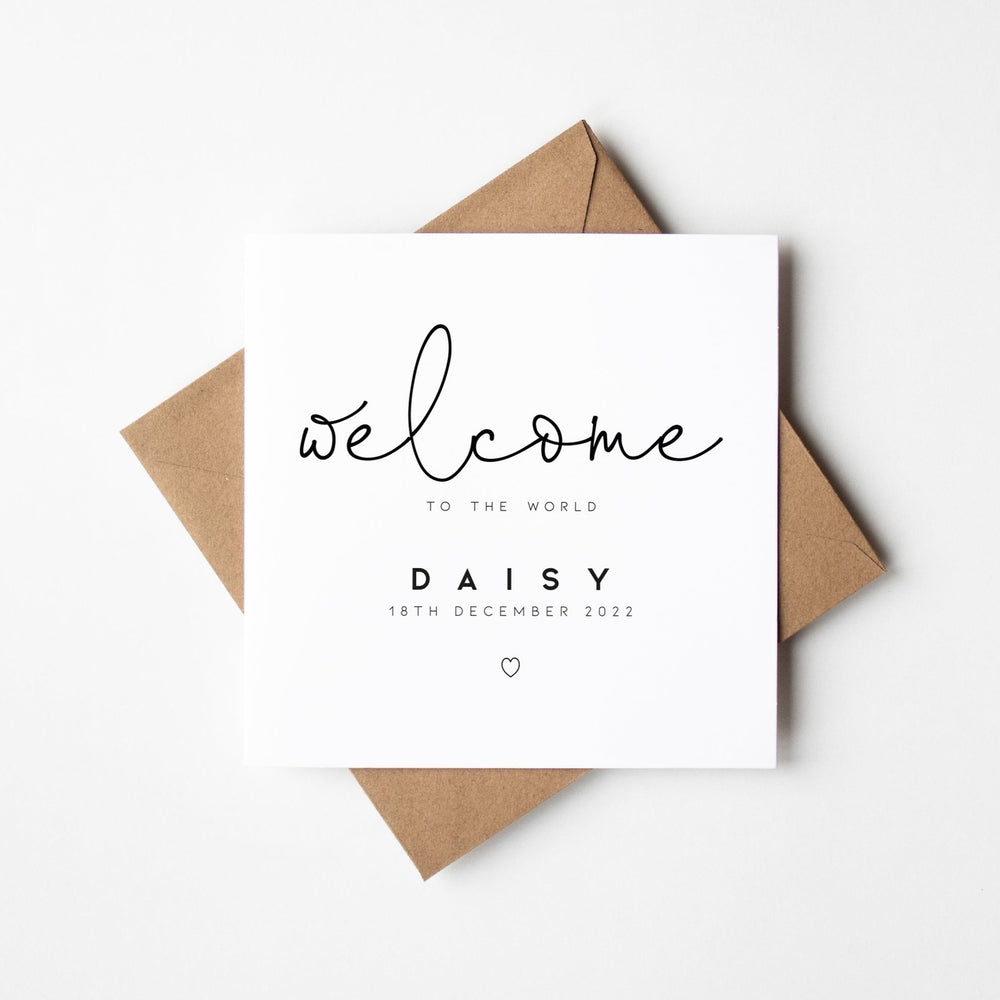 Personalised New Baby Card (NBC001)