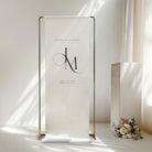 Modern Monogram Fabric Wedding Welcome Sign - Newbury Collection, Elle Bee Design