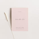 Modern Simple Wedding Save the Date Card in Blush Pink - Oxford Collection, Elle Bee Design