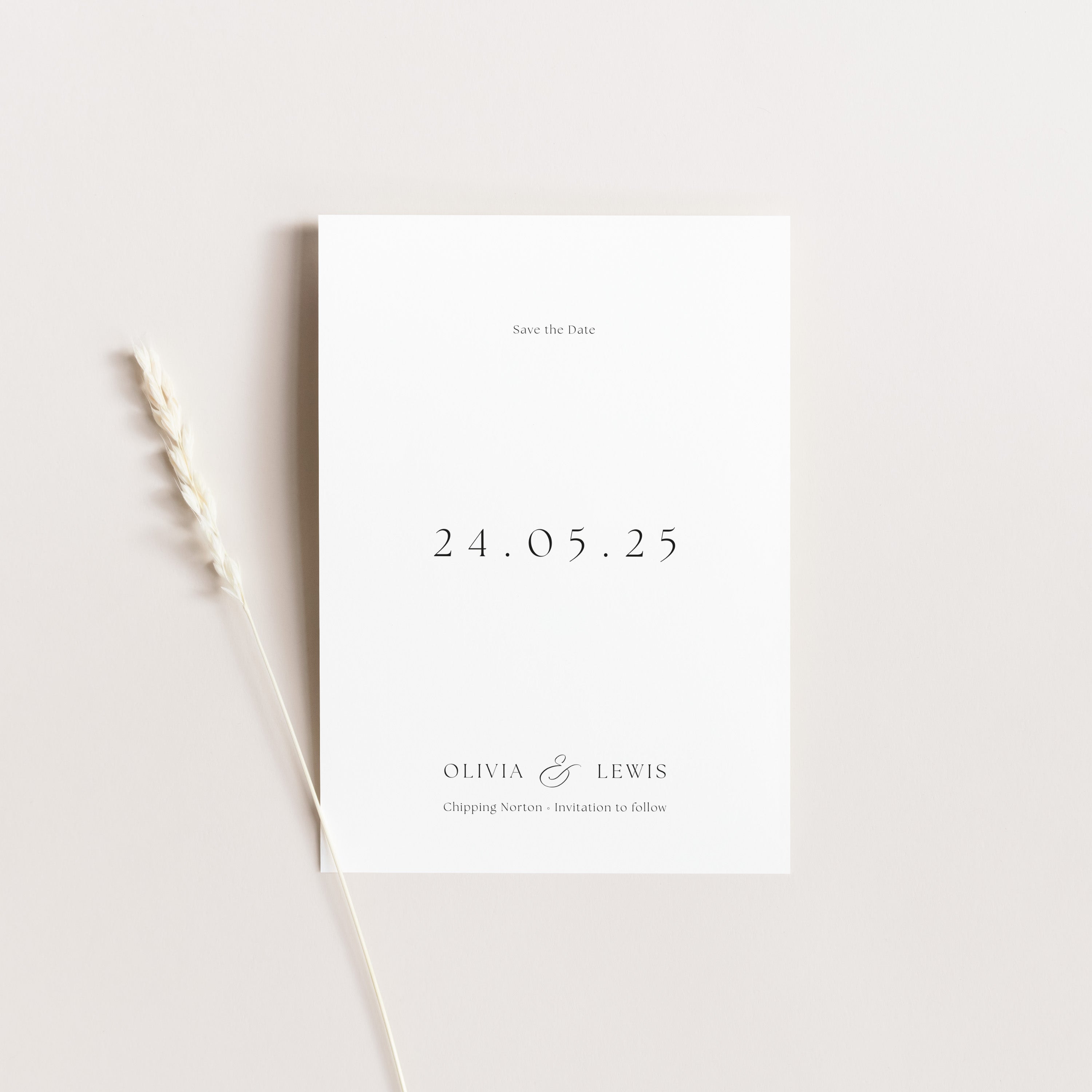 Modern Simple Wedding Save the Date Card - Oxford Collection, Elle Bee Design
