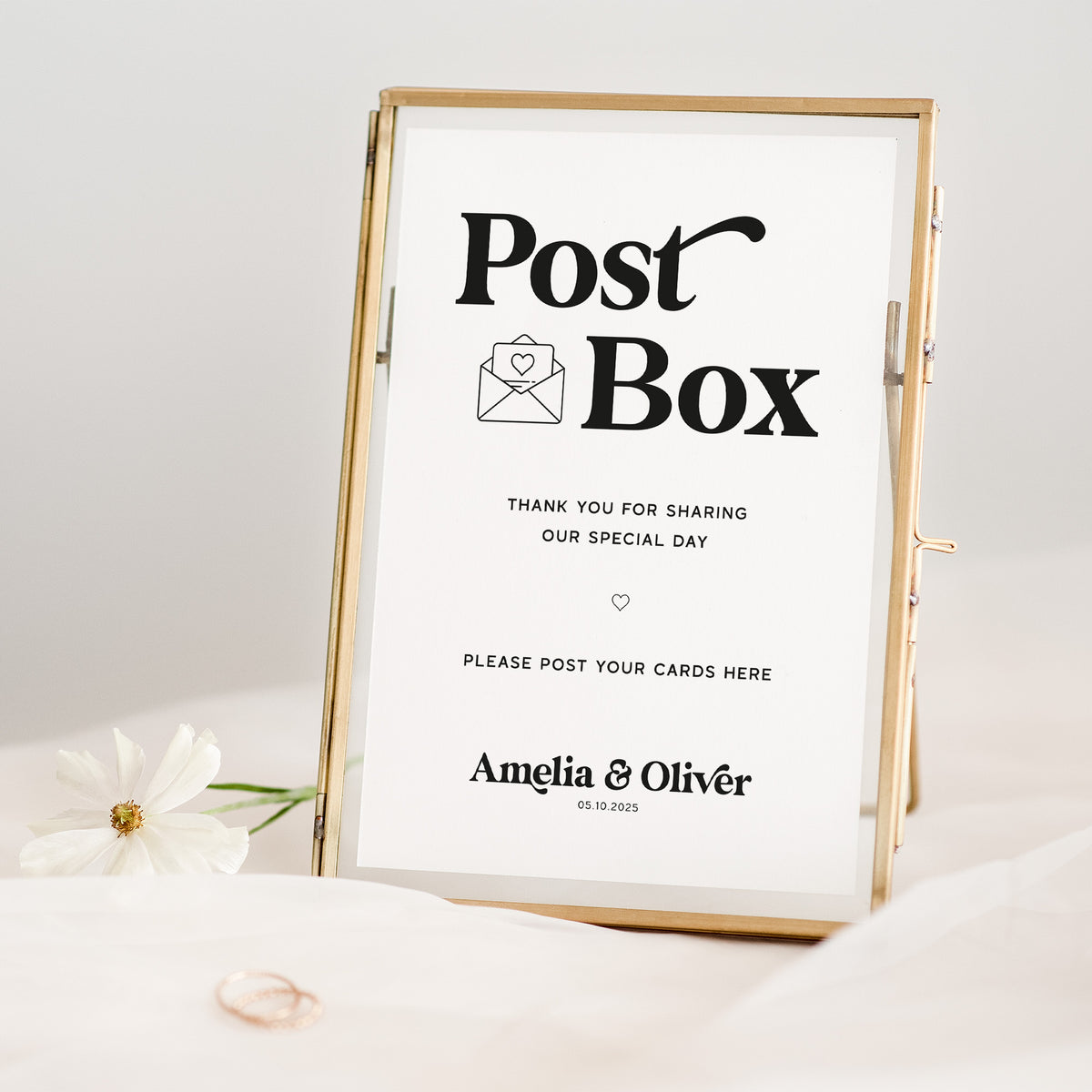 Wedding Post Box Signs - Luxury Wedding Reception Signage – Elle Bee ...