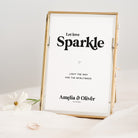 Sparkler Sign for Evening Reception at Wedding