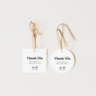 Square and Circular Wedding Favour Thank You Tag - Soho Collection, Elle Bee Design